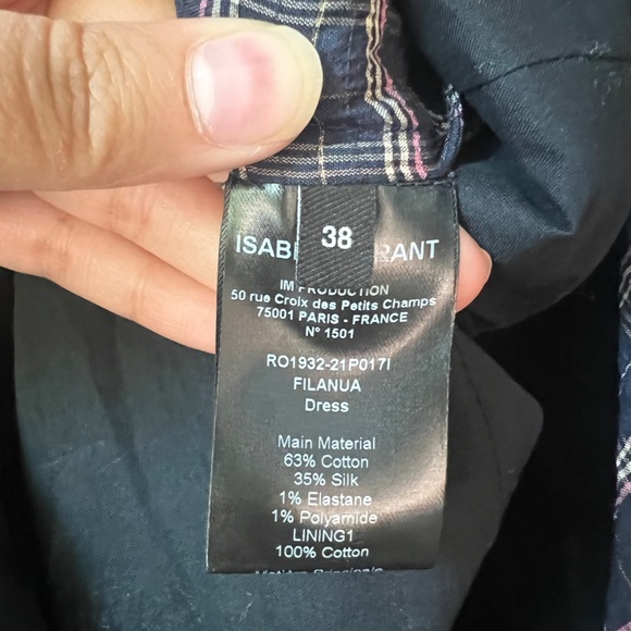 ISABEL MARANT FILANUA PUFF-SLEEVE PLAID MINI DRESS - Size 38/US 6 - Picture 11 of 13